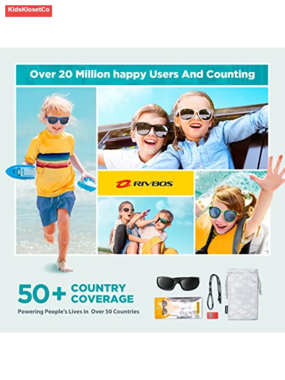 Kids Polarized UV Protection Sunglasses with Strap